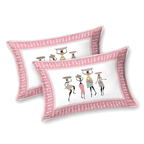 Tribals_Pink_Pure_Cotton_King_Size_Bedsheet_With_2_Pillow_Covers