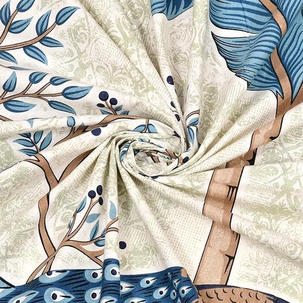 Peacock_Blue_Pure_Cotton_King_Size_Bedsheet_With_2_Pillow_Covers
