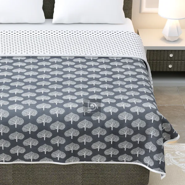 Grey_Leaf_Pure_Cotton_Reversible_Printed_3_Layered_Dohar_For_AC_Rooms