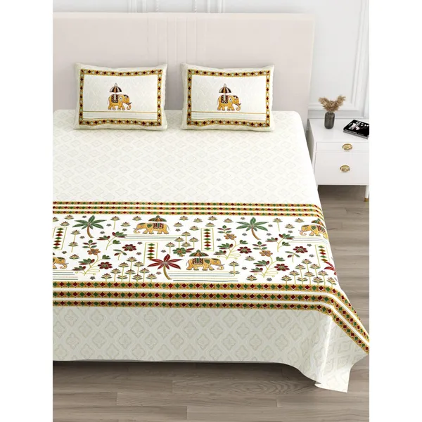 Jaipuri_Elephant_3_Pure_Cotton_King_Size_Bedsheet_With_2_Pillow_Covers