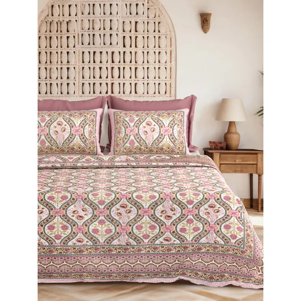 Pink_Motifs_Pure_Cotton_King_Size_Bedsheet_With_2_Pillow_Covers
