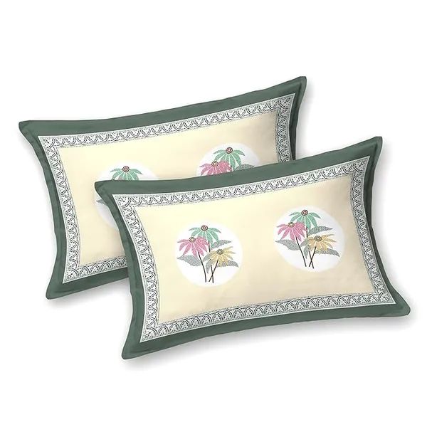 Tropical_Beige_Pure_Cotton_King_Size_Bedsheet_With_2_Pillow_Covers