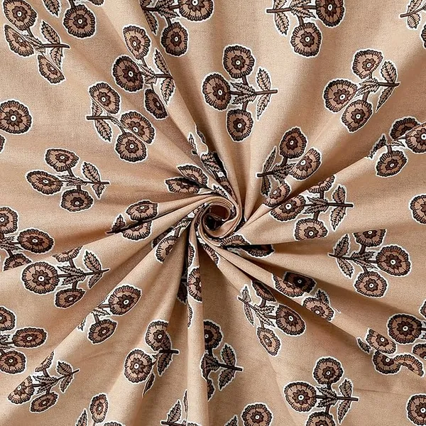 Jaipuri_Brown_Booti_Pure_Cotton_King_Size_Bedsheet_With_2_Pillow_Covers