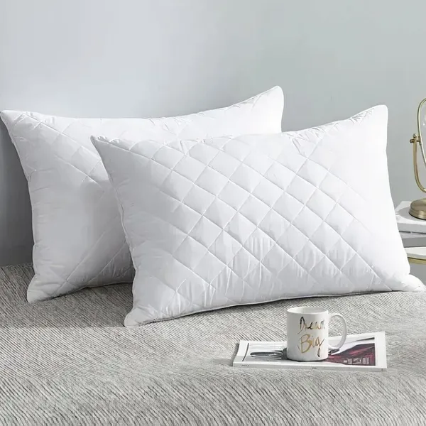 Down_Alternative_Luxury_Quilted_Pillow_Set_Of_4_|_100%_Organic_Cotton_Fabric_With_Premium_Cloud_Microfiber_Filling_|_17X27_Inches_(Moon_White)
