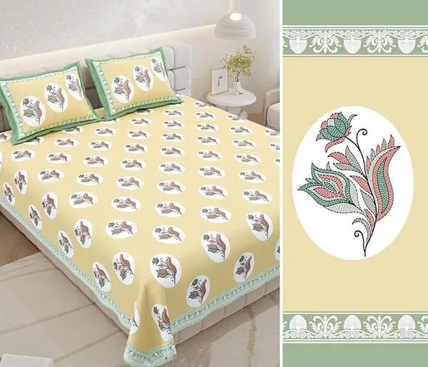 Lotus_Beige_Pure_Cotton_King_Size_Bedsheet_With_2_Pillow_Covers
