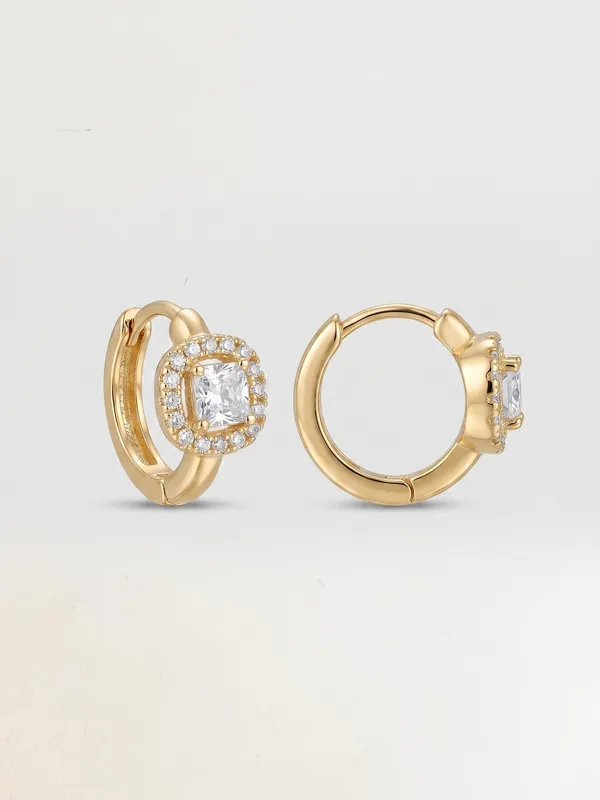 Cushion-Cut_Halo_Gold-Tone_Huggie_Earrings_(demifine)