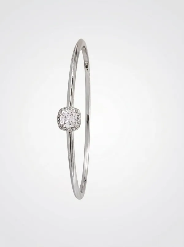 Cushion-Cut_Halo_Solitaire_Silver_Bangle_Bracelet