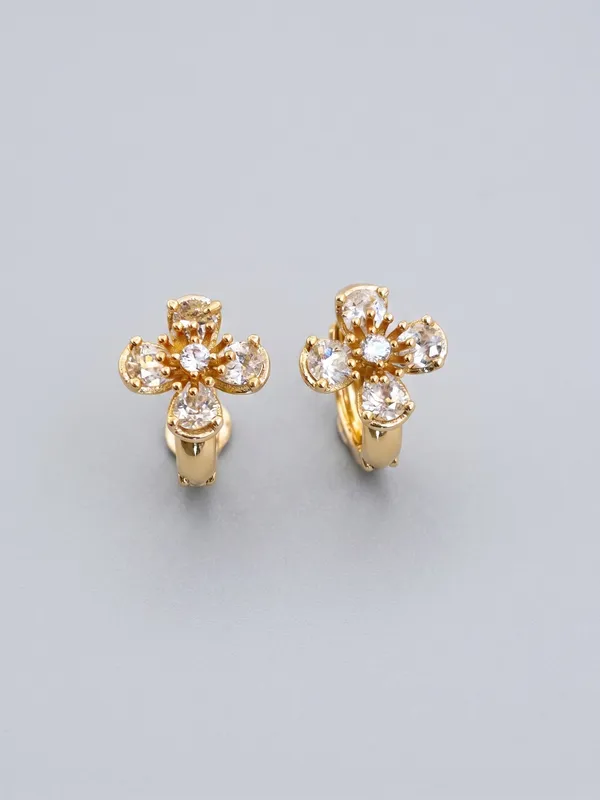 Demi_Fine-Floral_Sparkle_Gold-Tone_Huggie_Earrings_(demifine)