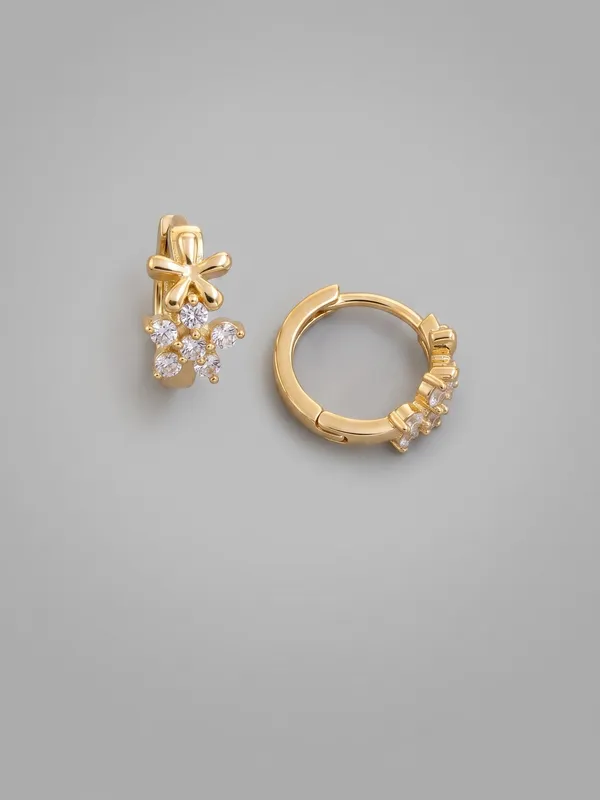 Floral_Radiance_Gold-Tone_Huggie_Earrings_(demifine)