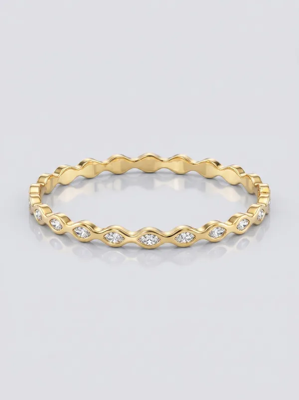 Geometric_Marquise_Crystal_Scalloped_Gold_Bangle_Bracelet