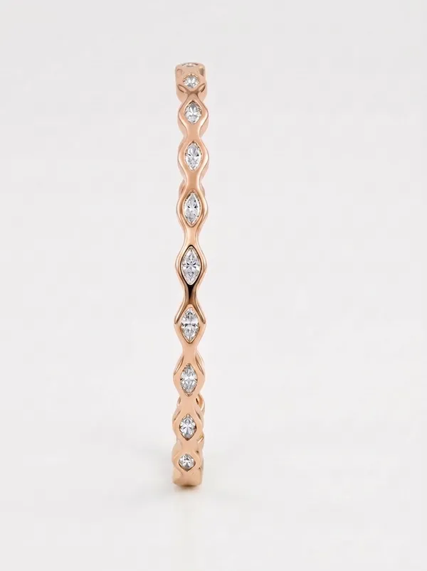 Geometric_Marquise_Crystal_Scalloped_Rose_Gold_Bangle_Bracelet