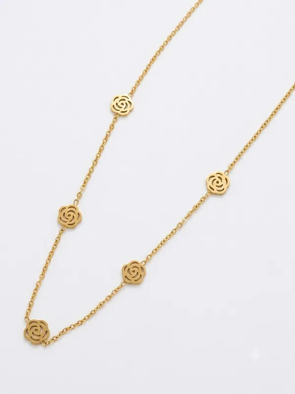 Gold_Plated_Anti-Tarnish_Open_Rose_Station_Necklace_(Demi_fine)