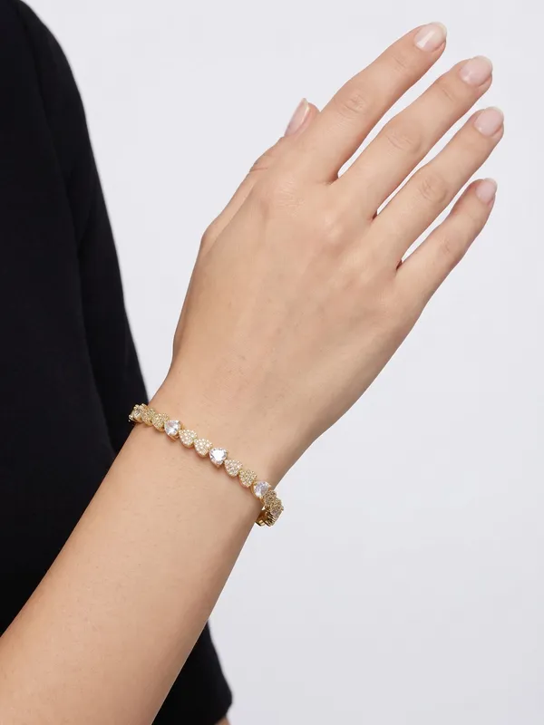 Gold-Plated_Heart_Cut_&_Pavé_Cubic_Zirconia_Bangle_Bracelet