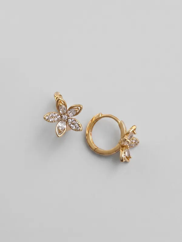 Gold-Tone_Floral_Crystal_Huggie_Hoop_Earrings_(demifine)
