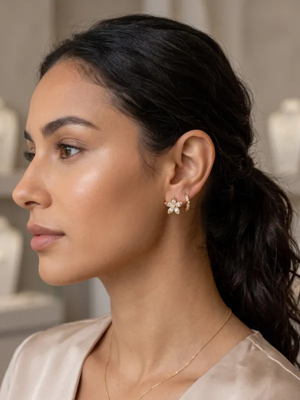 Gold-Tone_Floral_Crystal_Huggie_Hoop_Earrings_(demifine)