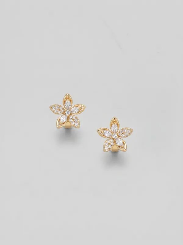 Gold-Tone_Floral_Crystal_Huggie_Hoop_Earrings_(demifine)