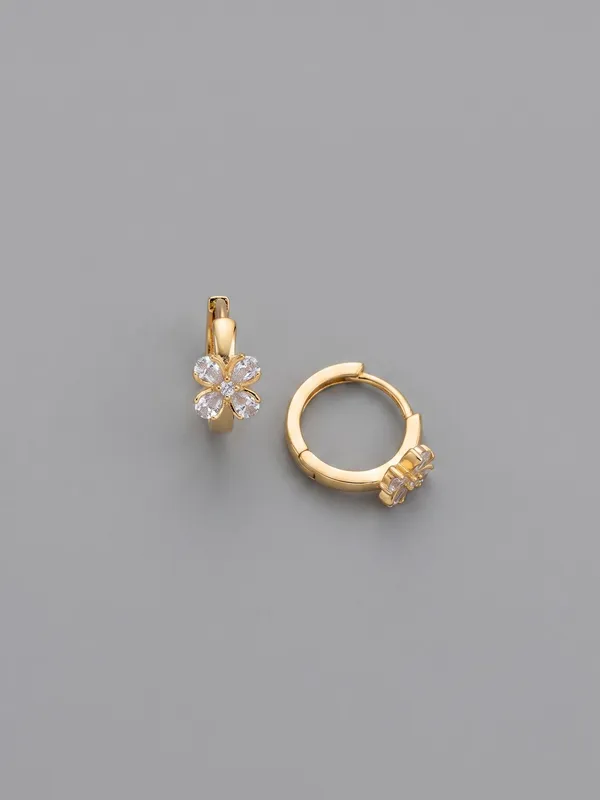 Gold-Tone_Lilac_Floral_Huggie_Hoop_Earrings_(demifine)