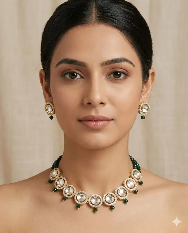 Dark_Green_Kundan_Set_For_Women
