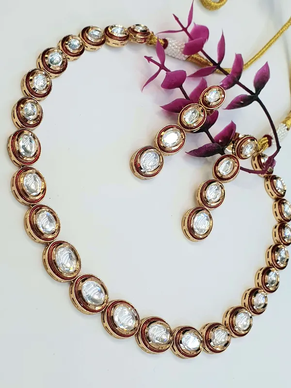 Maroon_Kundan_Necklace_For_Women