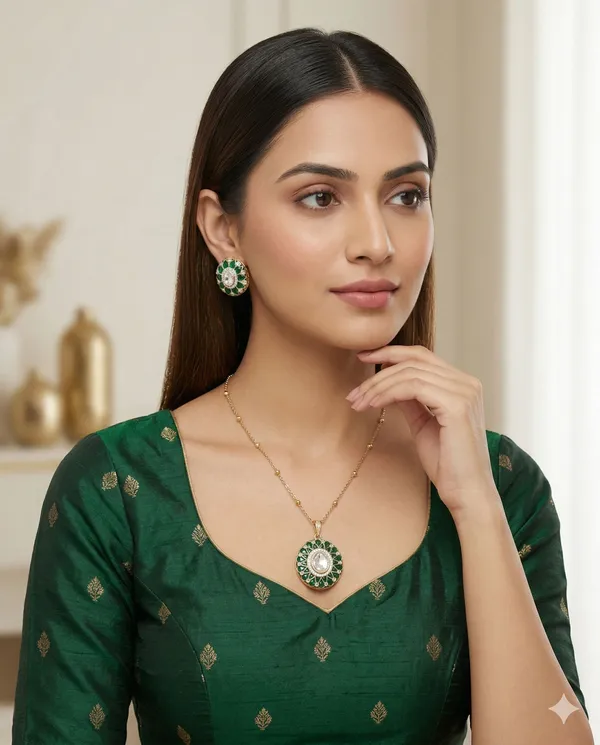 Green_Kundan_Pendent_Set_For_Women