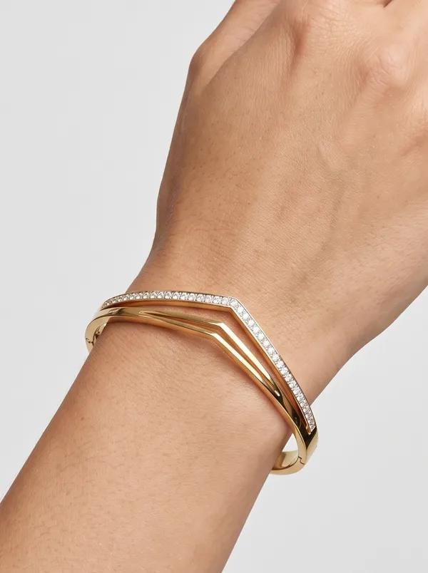 Modern_Geometric_Gold_Chevron_Bangle_–_Layered_Crystal_Statement_Bracelet