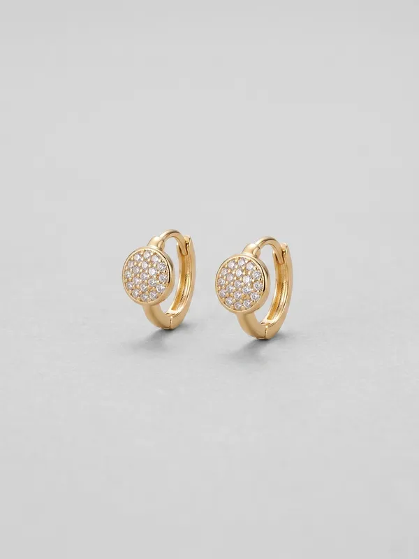 Pavé_Disc_Gold_Huggie_Earrings_(demifine)