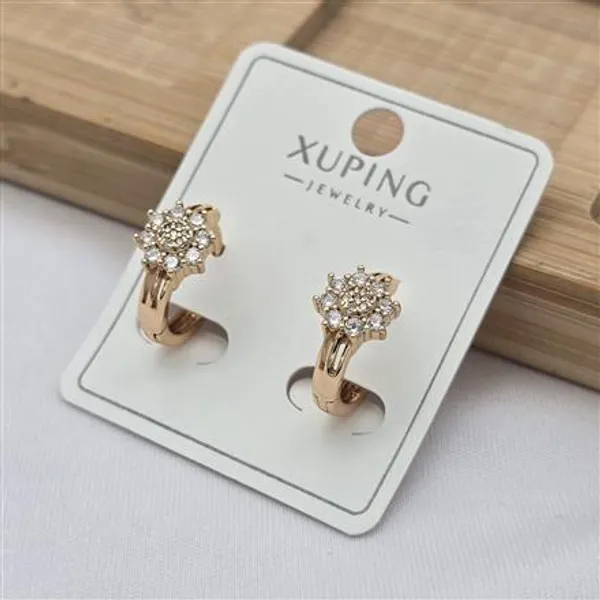 Radiant_Floral_Halo_Gold_Huggie_Earrings_(demifine)
