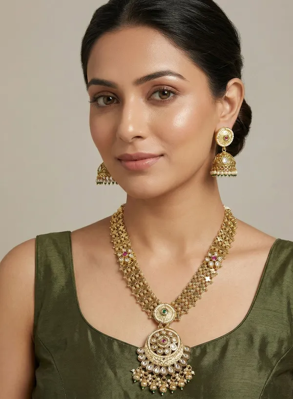 Ruby_Green_Rajwadi_Set_For_Women