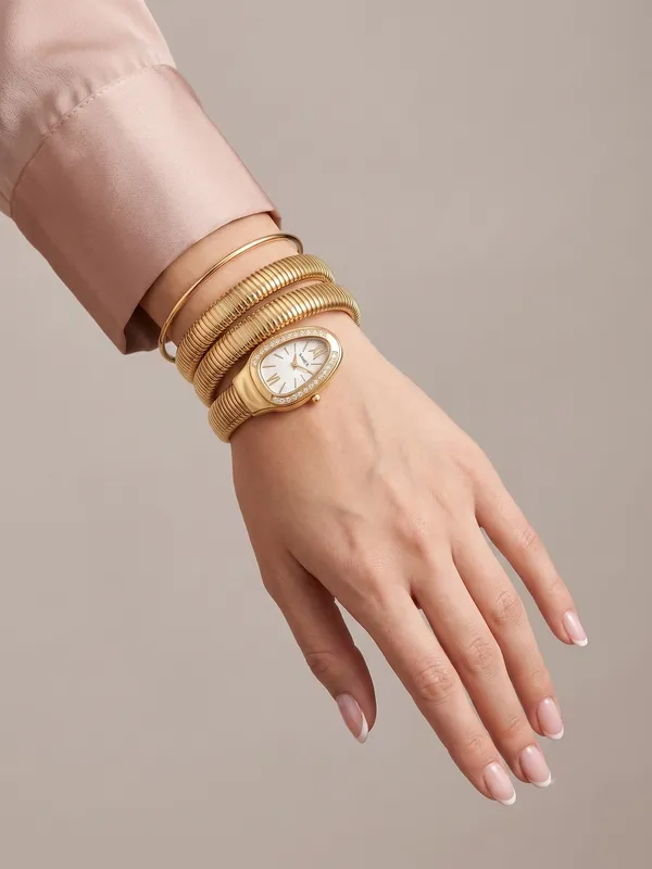 SAMEX_Women's_Gold_Snake_Coiled_Wrap_Watch