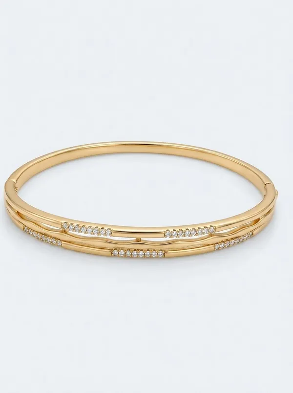 Sleek_Multi-Row_Wavy_Pavé_Gold_Hinged_Bangle_Bracelet