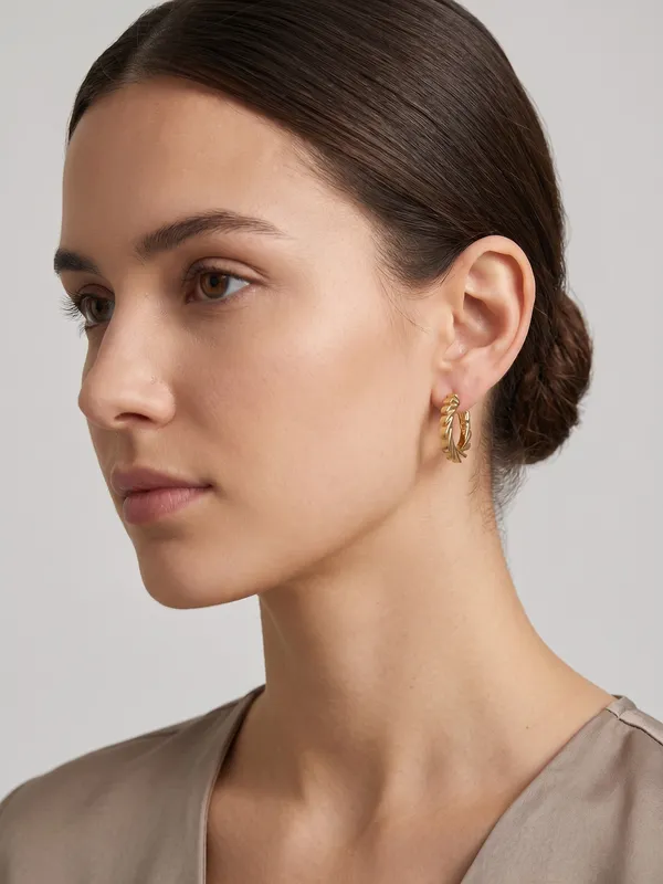Textured_Gold_Wreath_Hoop_Earrings_(demifine)