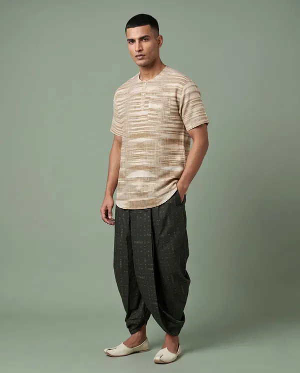 Vairagi_Agni_-_Pre-Stitched_Dhoti_&_Vairagi_Dhaara_-_Khaadi_T-Shirt