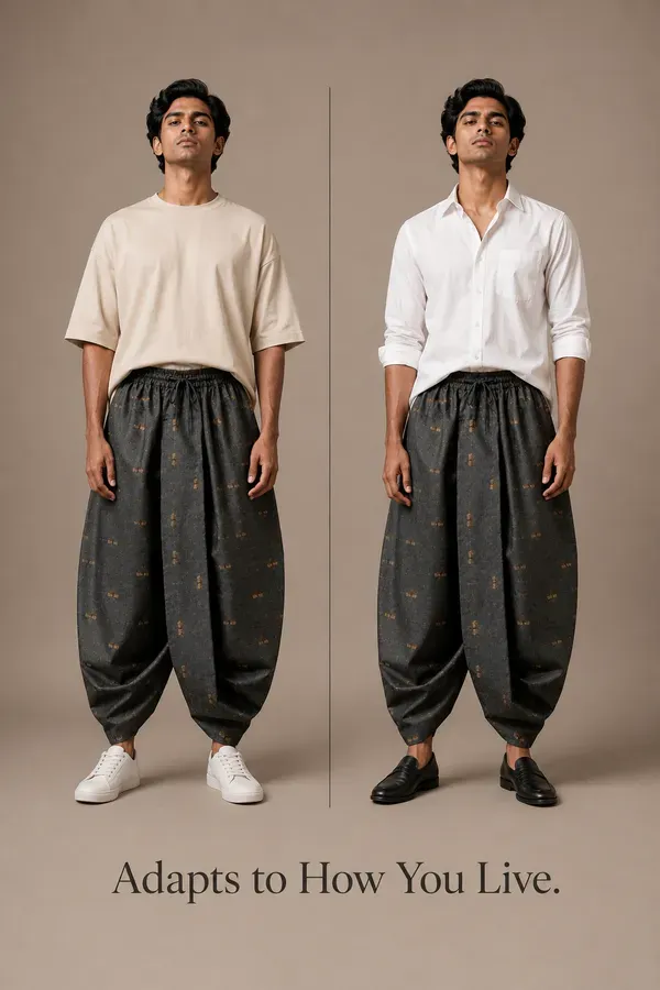 Vairagi_Tattva_-_Pre-Stitched_Dhoti_&_Vairagi_PRABHA_-_Khaadi_T-Shirt