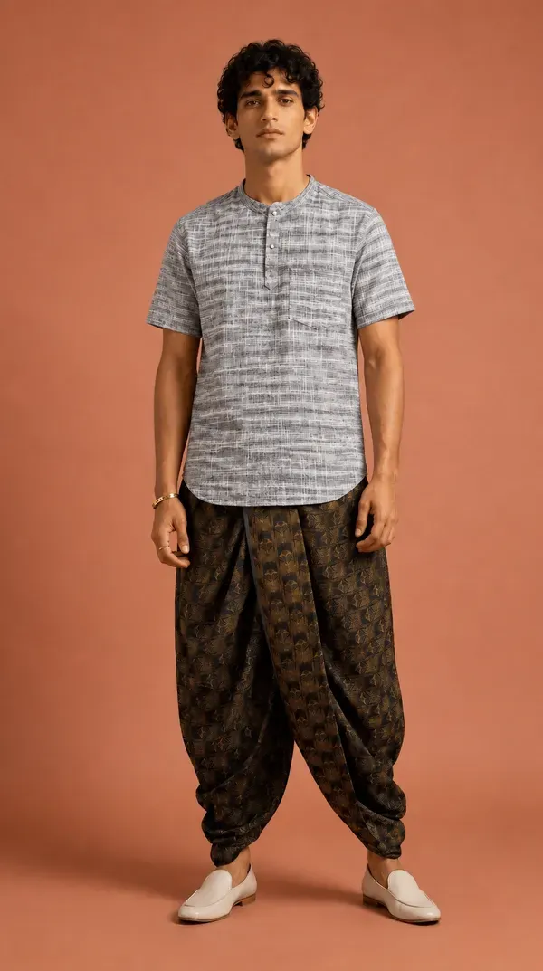 Vairagi_Yantra_-_Pre-Stitched_Dhoti_&_Vairagi_Shunya_-_Khaadi_T-Shirt