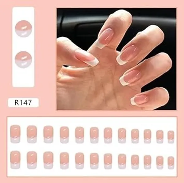 Pink_And_White_Professional_Press_On_Gel_Nail_Set_Gradient_For_Women