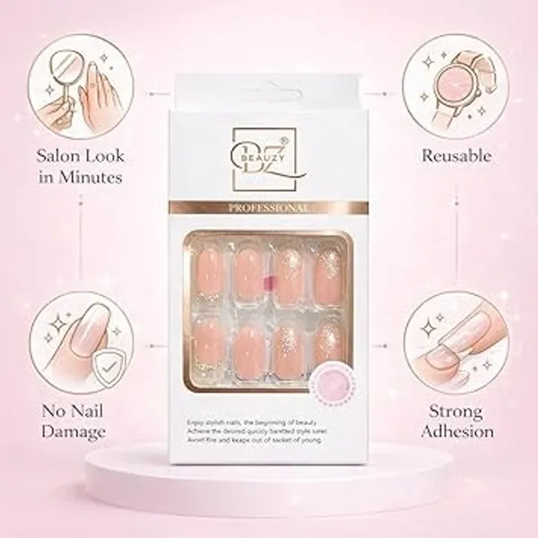 Pink_And_Grey_Professional_Press_On_Nail_Set_With_Gradient_Glitter_For_Women