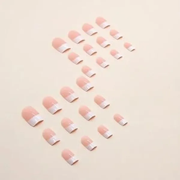 Pink_And_White_Professional_Press_On_Gel_Nail_Set_Gradient_For_Women