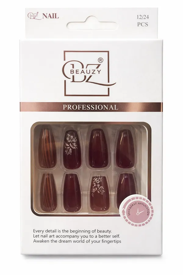 Burgundy_Professional_Press_On_Gel_Nail_Set_With_Gold_Floral_Accents_For_Women