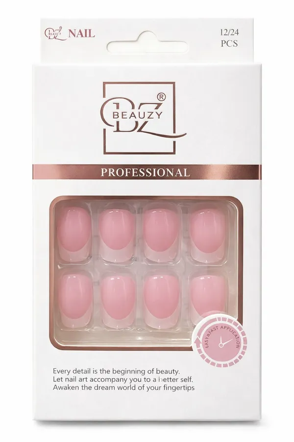 Pink_And_White_Professional_Press_On_Gel_Nail_Set_Gradient_For_Women