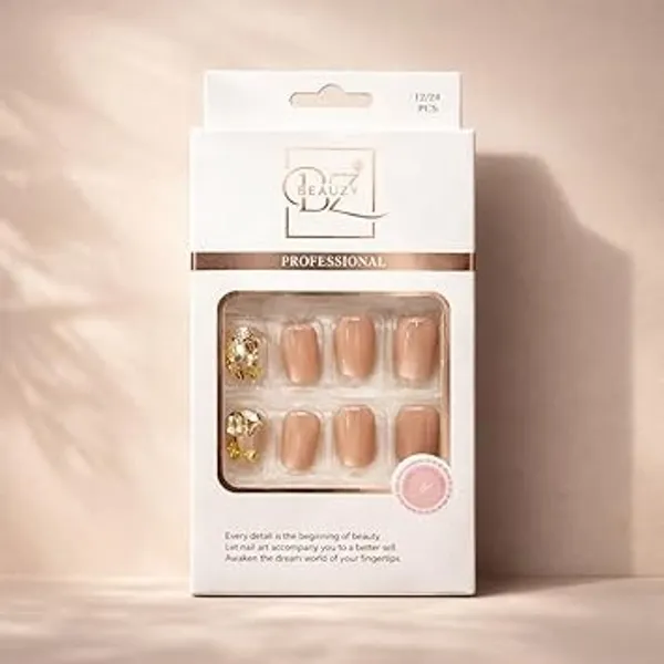 Golden_And_Pink_Professional_Press_On_Nail_Set_For_Women