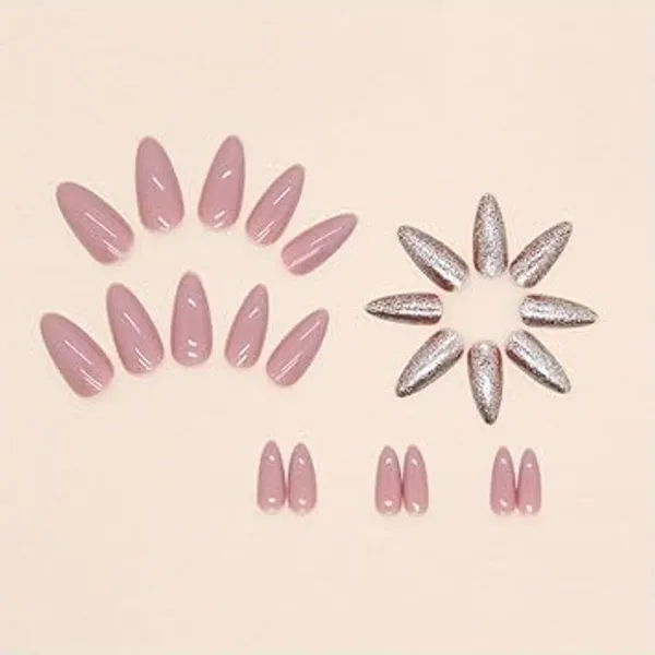 Pink_And_Glitter_Professional_Press_On_Nail_Set_With_Glitter_For_Women