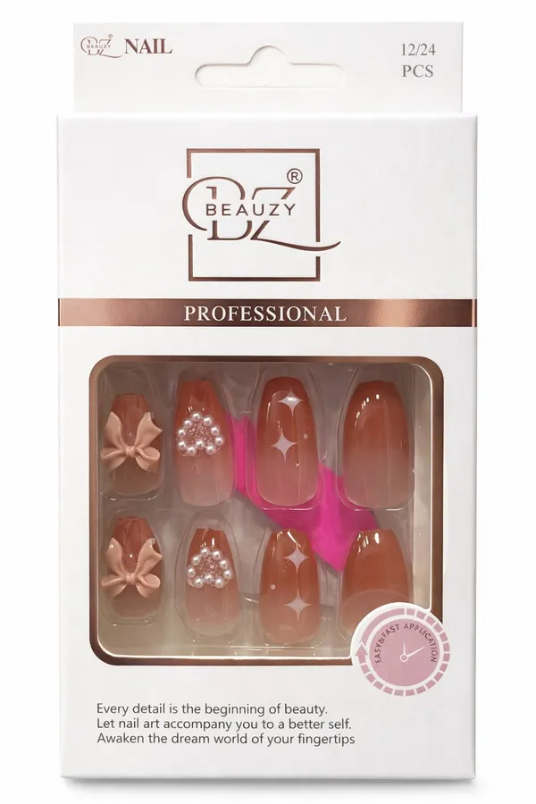Orange_And_Pink_Professional_Press_On_Artificial_Nail_Set_With_Decorative_For_Women