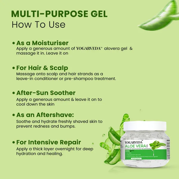 Yogarveda_Aloe_Vera_Gel_For_Skin_And_Hair_100%_Pure_Vitamin_E_And_Green_Tea_Extracts_200Gm_(Pack_Of_2_200_G)