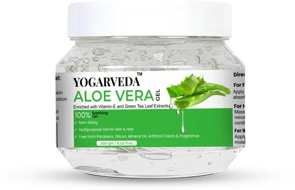 Yogarveda_Aloe_Vera_Gel_(200G)+Vitamin_C_Face_Serum_(30Ml)+Rose_Water_Spray(200Ml)_Combo_(Pack_Of_3_30_Ml_200_Ml_200_G)
