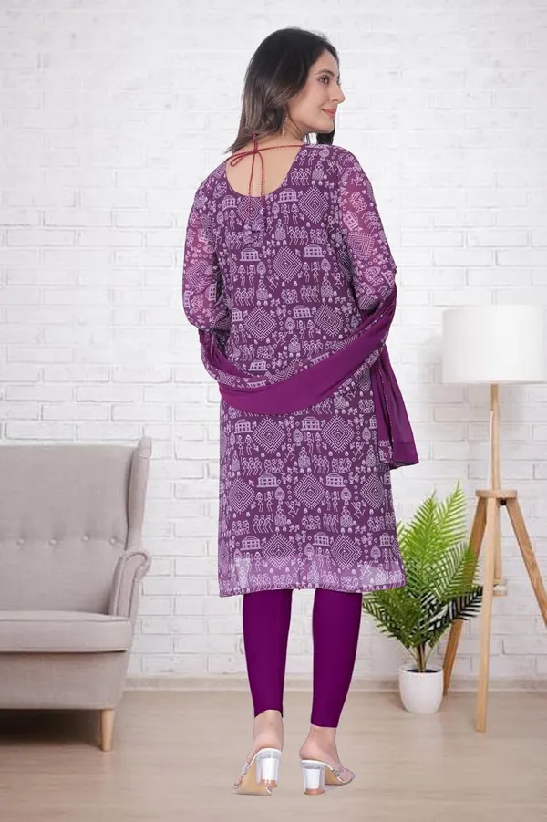 Purple_Cotton_Kurti_&_Dupatta_Set_For_Women