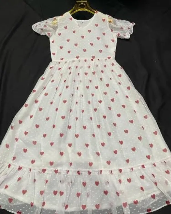 White_Georgette_Gown_Dress_For_Women