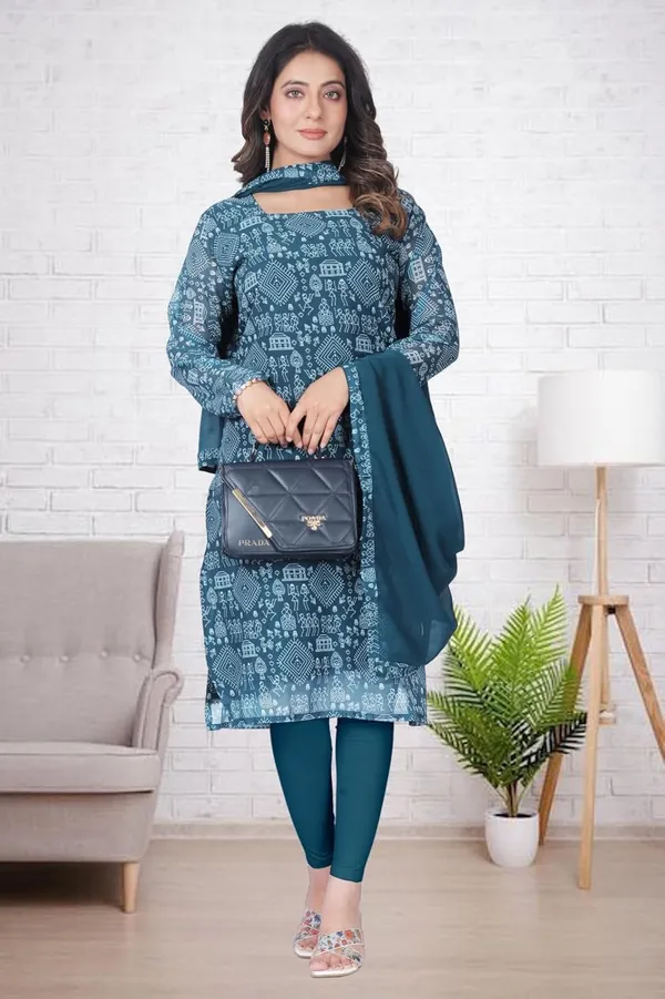 Rama_Cotton_Kurti_&_Dupatta_Set_For_Women