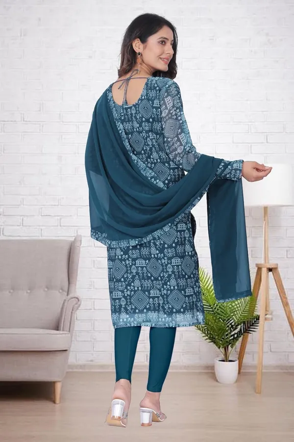 Rama_Cotton_Kurti_&_Dupatta_Set_For_Women