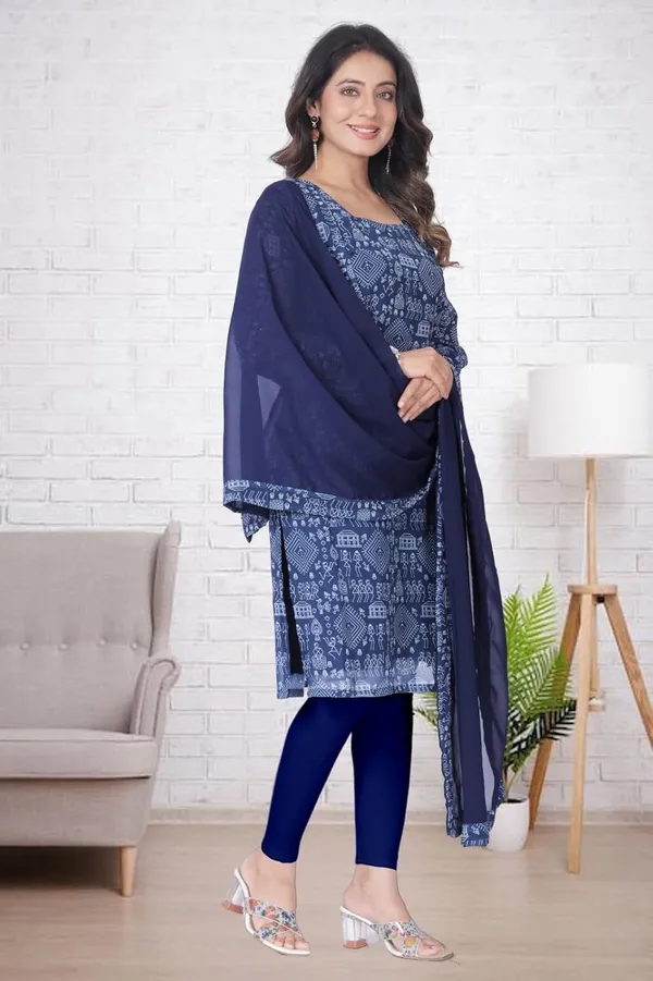 Navyblue_Cotton_Gown_Dress_For_Women