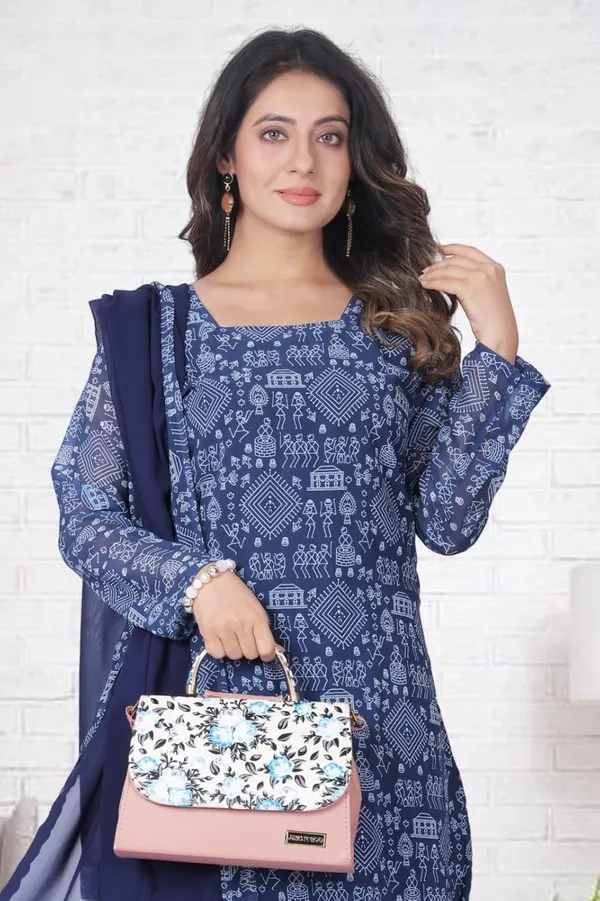 Navyblue_Cotton_Gown_Dress_For_Women